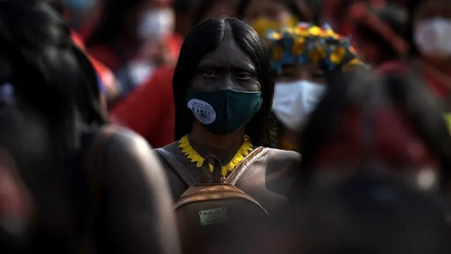 Las mujeres indígenas se hicieron sentir en Brasilia este viernes