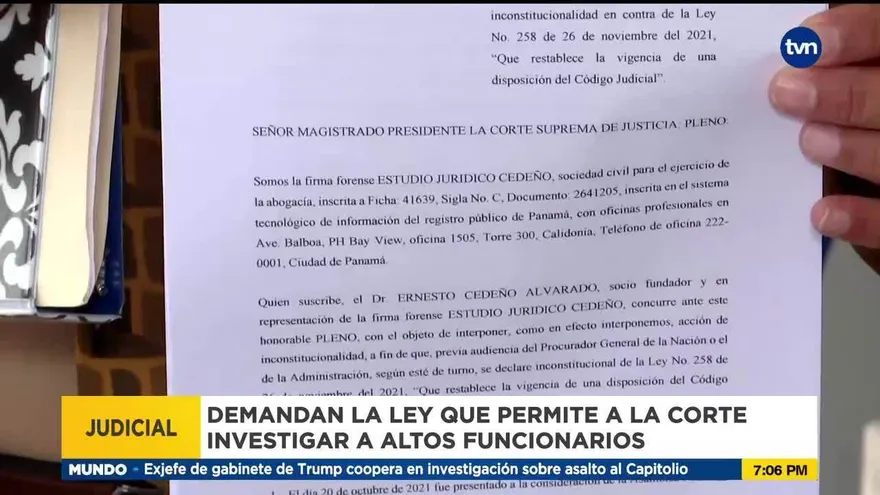 Demandan contra la ley que restablece en el Código Judicial