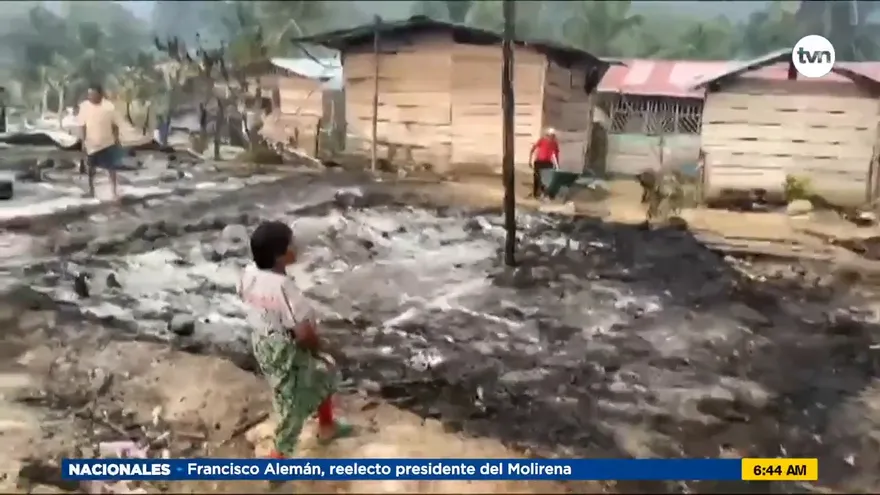 Entregan ayuda a familias afectadas por incendio en Wargandí
