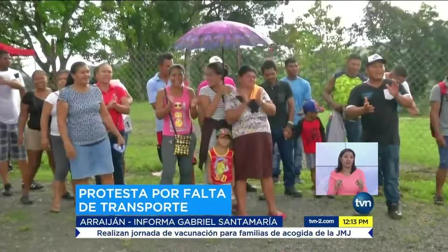Comunidad en Arraiján protesta por falta de transporte en el sector