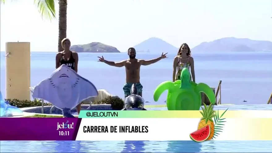 Ludwik, Aelleen y Marlenis se enfrentan en la carrera de flotadores