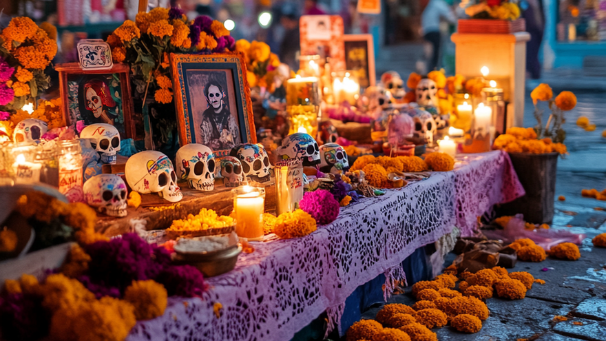 Foto ilustrativa de un altar de muertos
