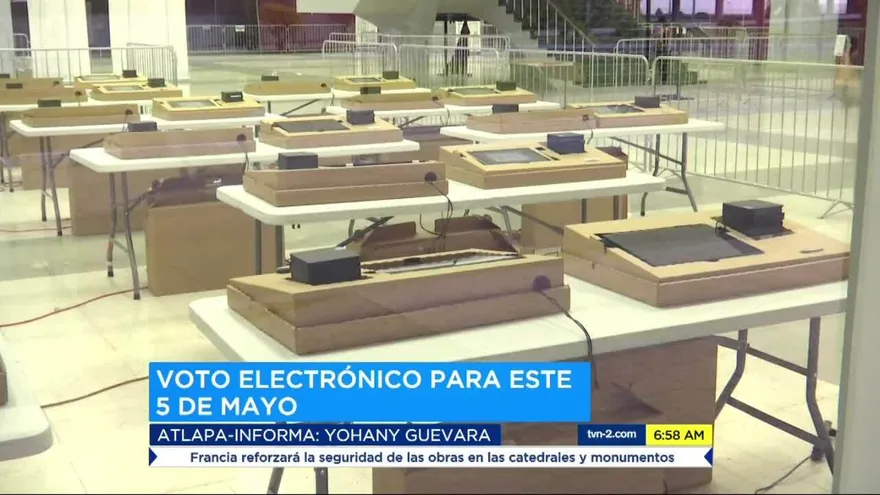 Listas las mesas para emitir el voto electrónico en Atlapa