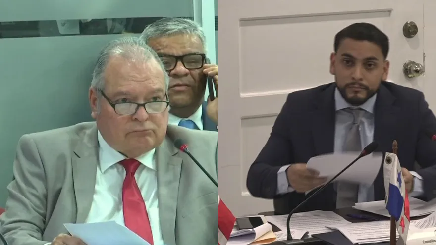 El ministro de Obras Públicas, José Luis Andrade y el diputado de Vamos, Panamá Norte, Jorge González.