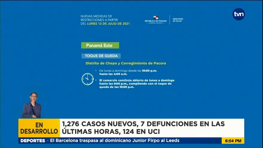 Modifican toque de queda en Panamá Este