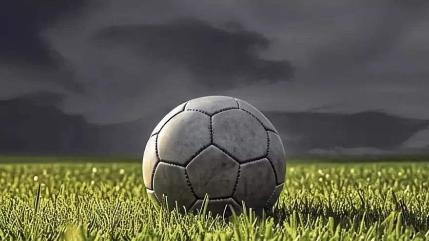 Ilustración de luto en el fútbol