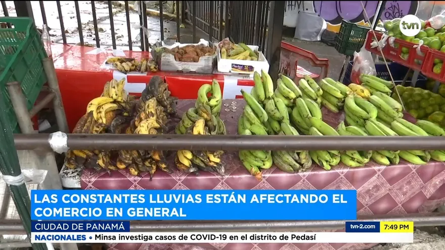 Lluvias afectan el comercio en la ciudad capital