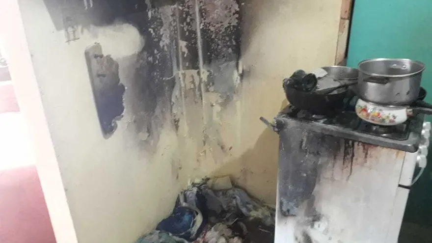 Tanque de gas se incendia dentro de una residencia en La Chorrera