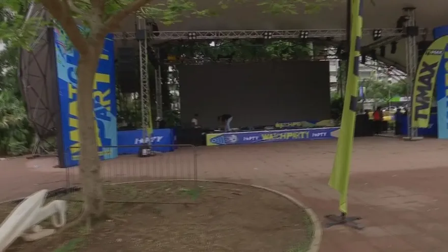 Ultiman detalles en el parque Urracá para transmisión del partido Panamá - Ghana en el Mundial 2026