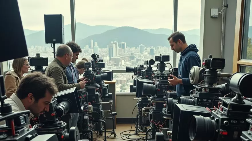Escena de filmación.