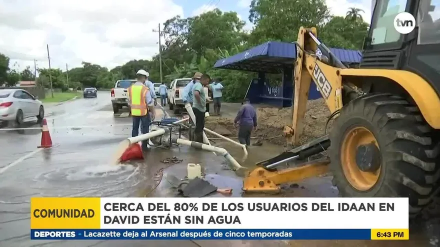 Varios sitios sin agua en David