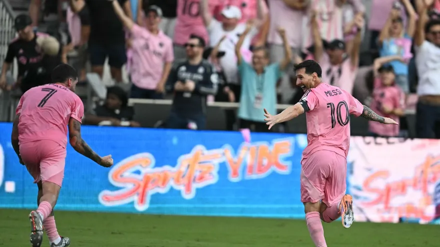 Lionel Messi celebra anotación en la final de la MLS