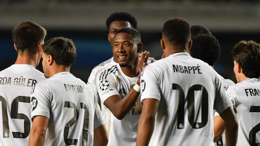 Jugadores del Real Madrid celebran