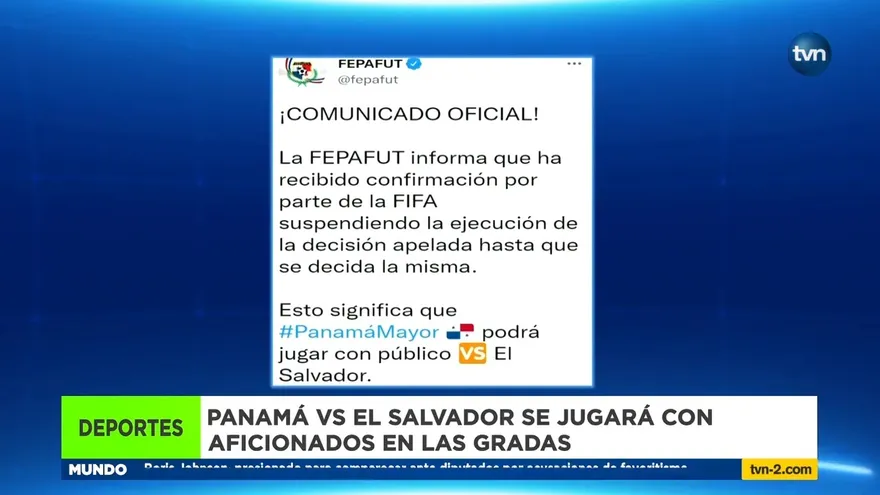Partido Panamá vs. El Salvador se podrá realizar con público