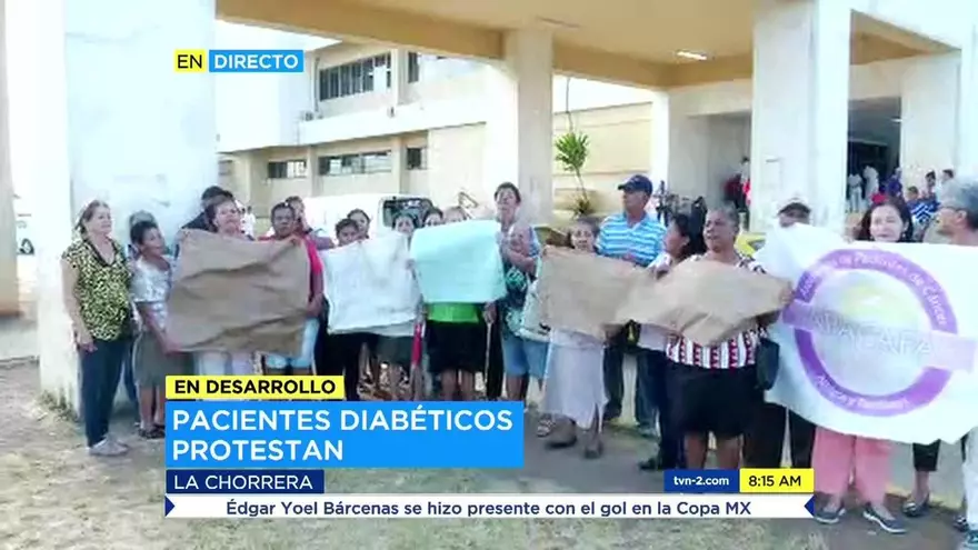 Pacientes de diabetes protestan en La Chorrera