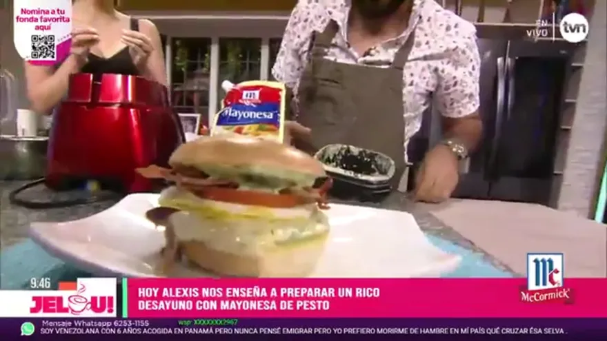 Receta: desayuno con mayonesa al pesto