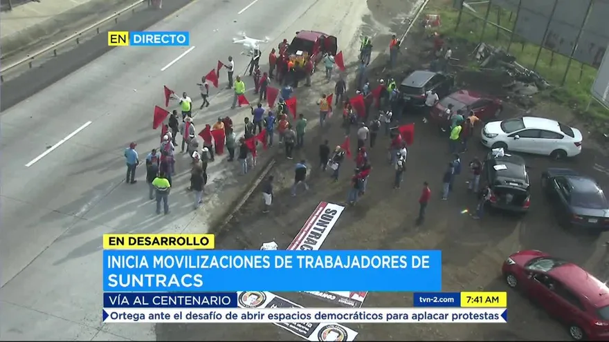 Trabajadores del Suntracs se movilizan