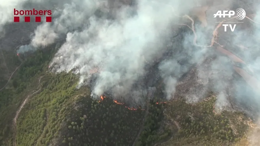 Incendio amenaza Cataluña
