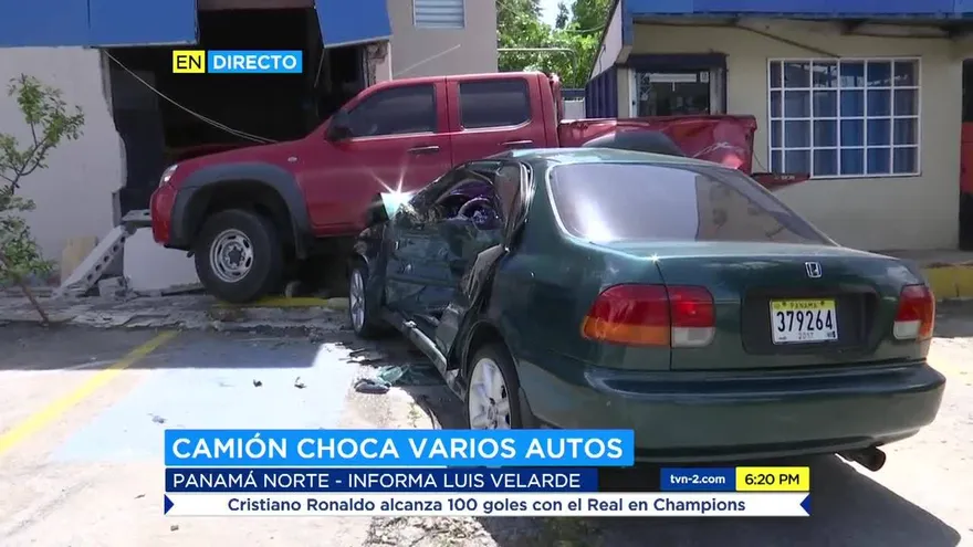 Un herido en colisión múltiple causada por camión reciclador