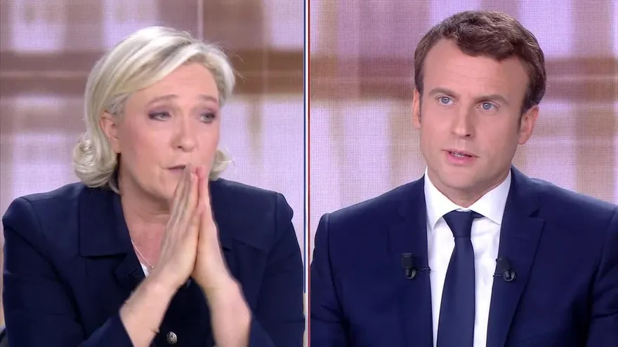 Choque frontal en debate crucial entre Macron y Le Pen