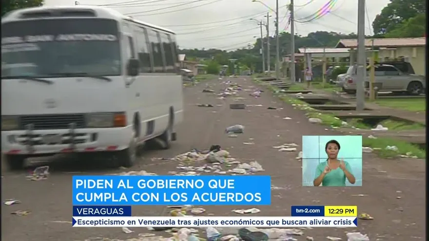 Residentes de Veraguas protestan por robos