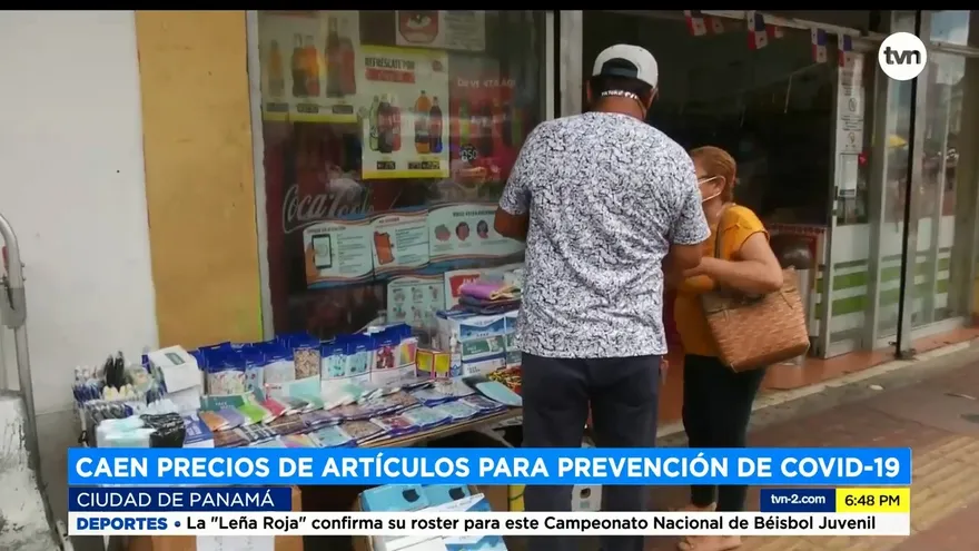 Caen precios de productos anticovid