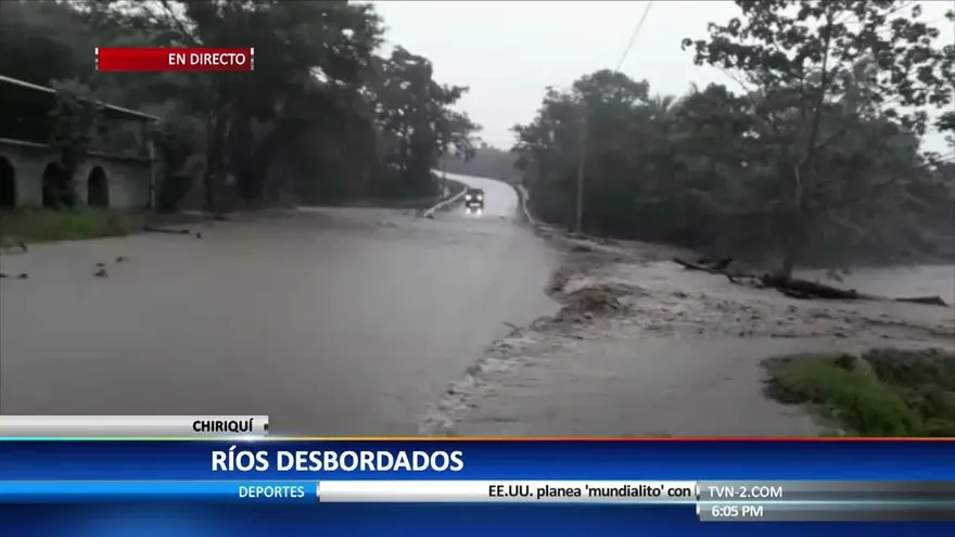 Inundaciones por fuertes lluvias en Chiriquí