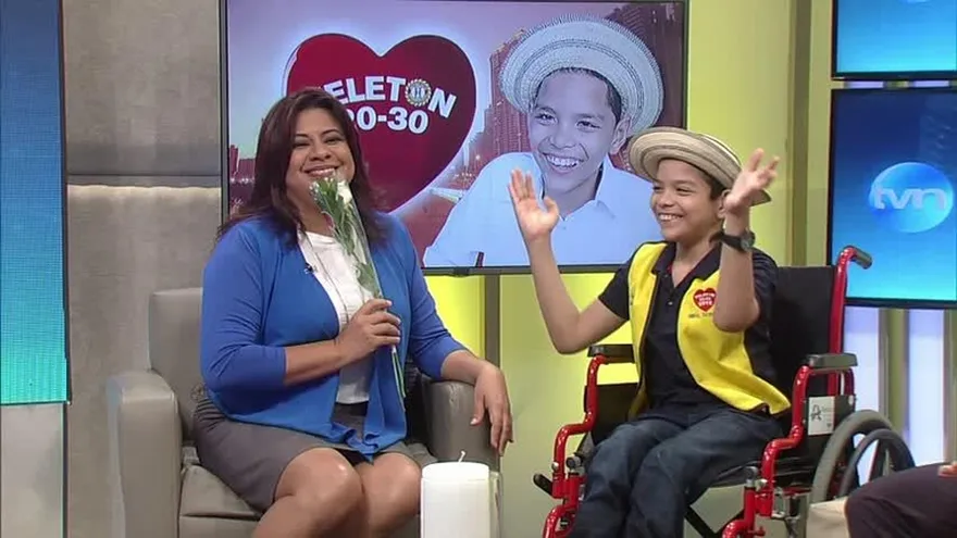 Niño símbolo, listo para la Teletón 20-30- 2015