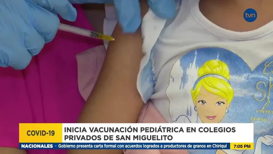 Inicia la vacunación pediátrica en colegios privados en San Miguelito