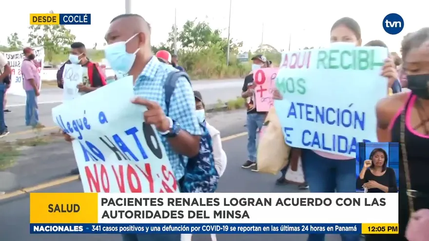 Pacientes renales de Coclé exigen ser atendidos en la provincia