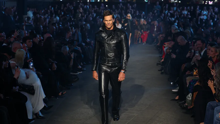 Tom Brady en su debut en las pasarelas