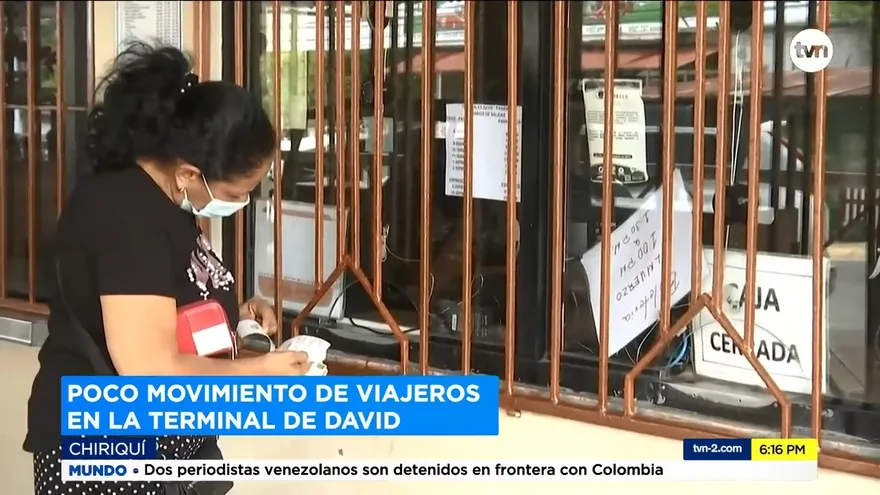 En Chiriquí hay poco movimiento de viajeros de Panamá y otras provincias