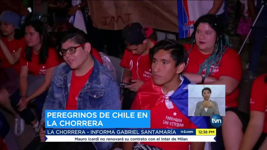 Peregrinos chilenos llegan a La Chorrera