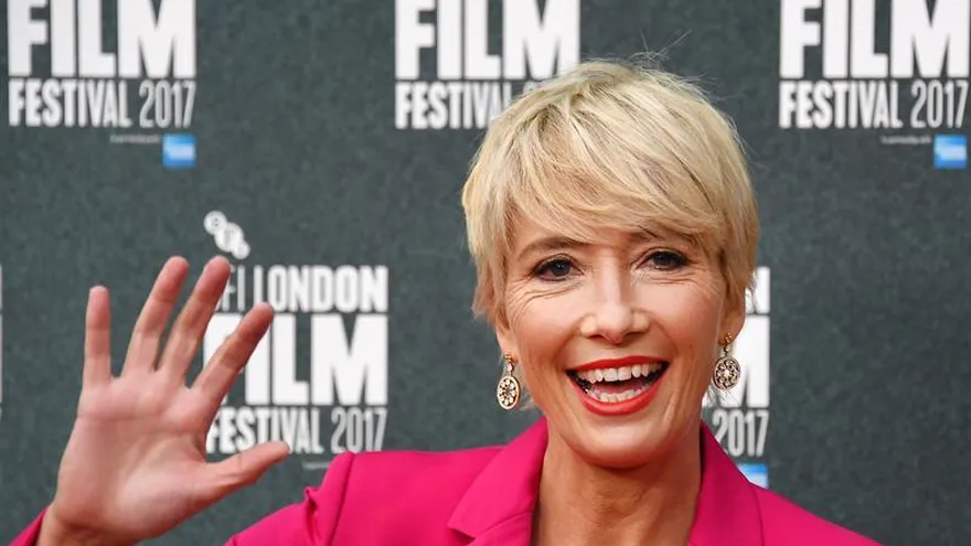 La actriz británica Emma Thompson asiste a la presentación de la película "The Meyerowitz Stories" en el Festival de Cine de Londres BFI, en Londres, Reino Unido, el 6 de octubre de 2017.