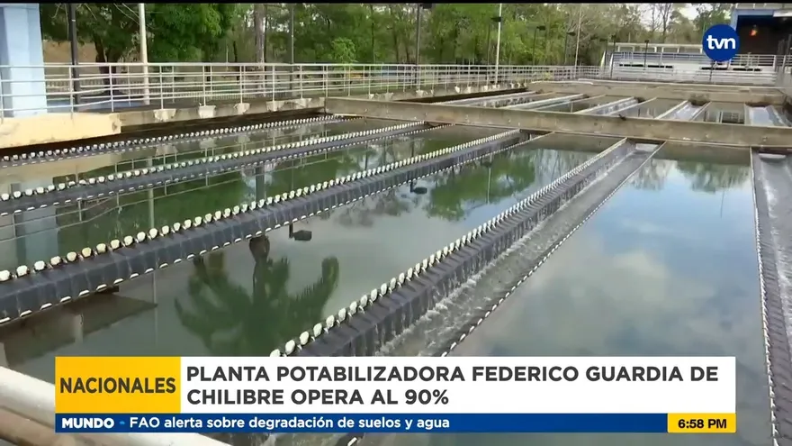 Potabilizadora de Chilibre opera al 90% de capacidad
