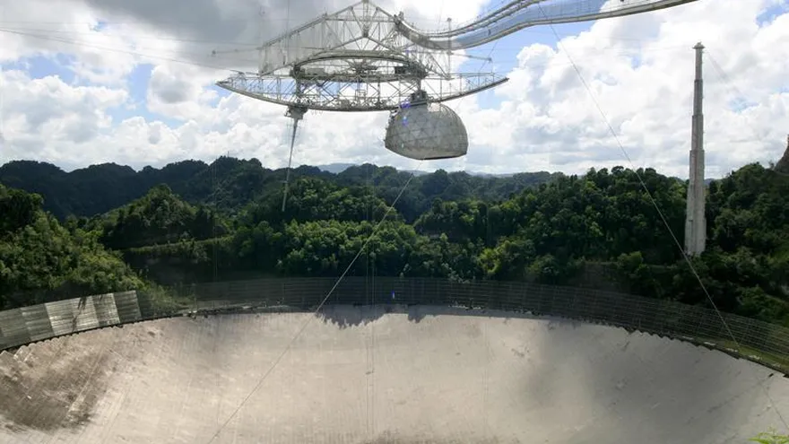 En la imagen un registro del observatorio de Arecibo, en la costa norte de Puerto Rico.