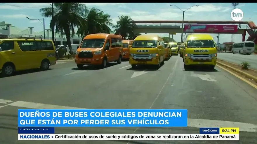 Dueños de busitos protestan en Veraguas