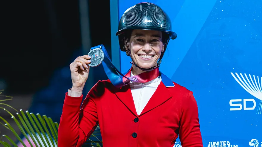 Panama's Victoria Heurtematte wins silver in equestrian at Central American Games