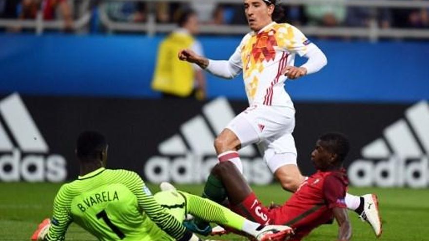 España derrota a Portugal y se clasifica a 'semis' del Europeo Sub-21.