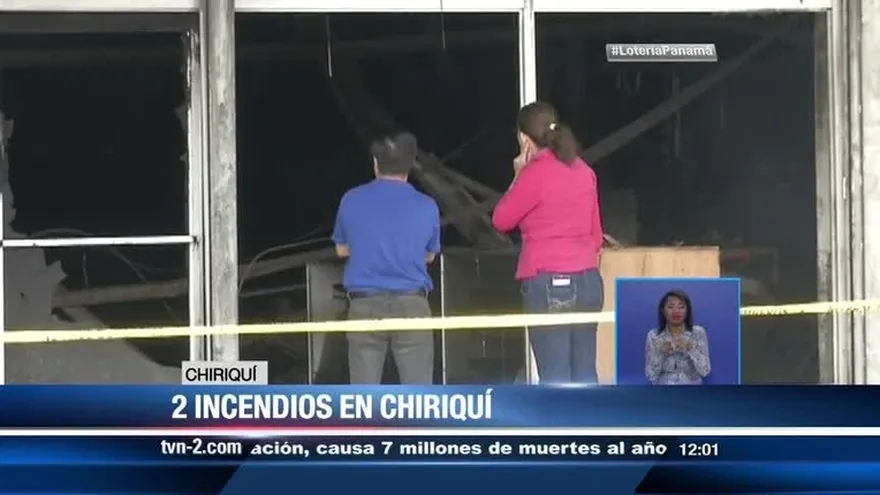 Dos incendios afectan a comercios en Chiriquí