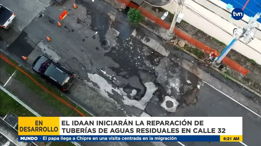 Comienzan trabajos para reparar daño en calle 32
