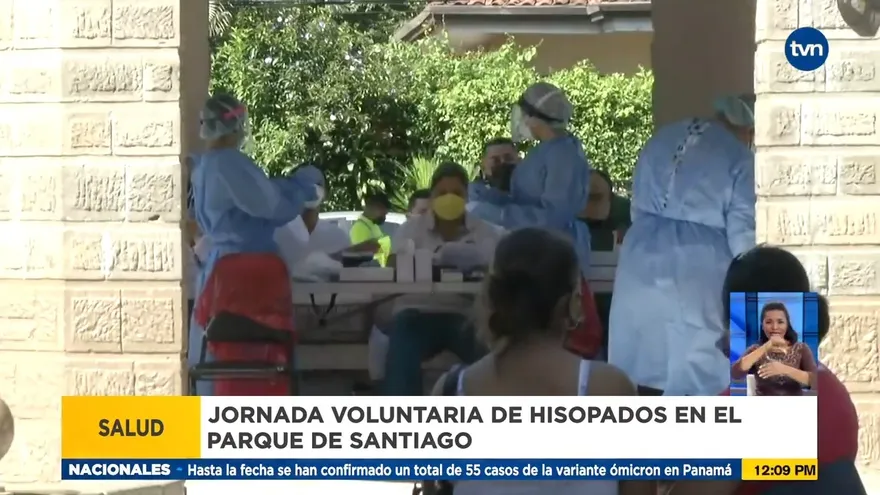 Realizan jornada de hisopado en parque de Santiago