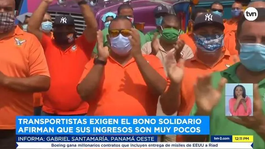 Transportistas de Panamá Oeste exigen bono solidario