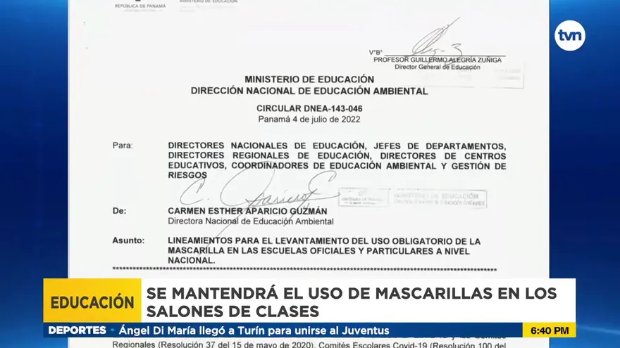 Seguirán usando mascarillas en las escuelas