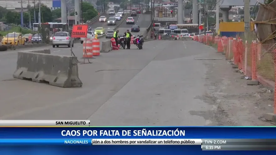 Desvío en San Miguelito causa tranque masivo