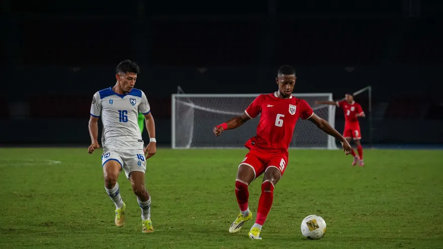 Acción del partido entre las selecciones sub-17 de Panamá y Nicaragua