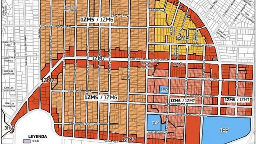 Las áreas del centro de San Francisco donde se estableció suelo programado. Es decir, se pueden hacer edificios de hasta 15 pisos.