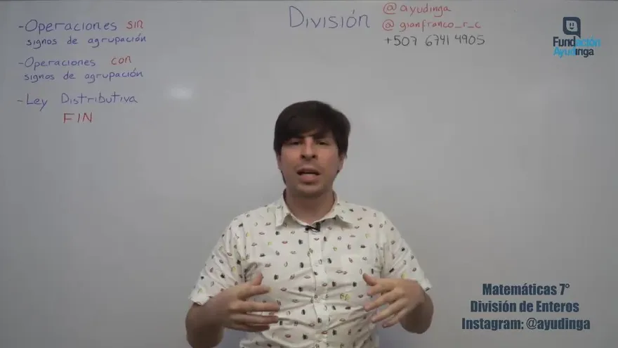 Ayudinga Matemáticas 7° - División de Números Enteros Parte III 27 de marzo de 2020