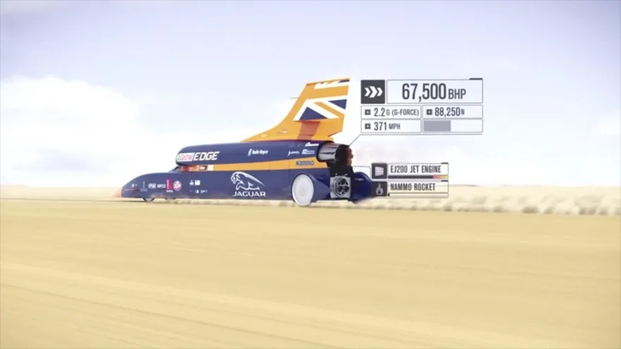 El auto-cohete que corre a 1.600 km/h