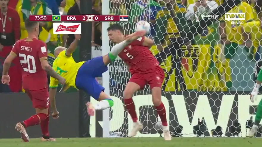 Espectacular gol de Brasil ante Serbia